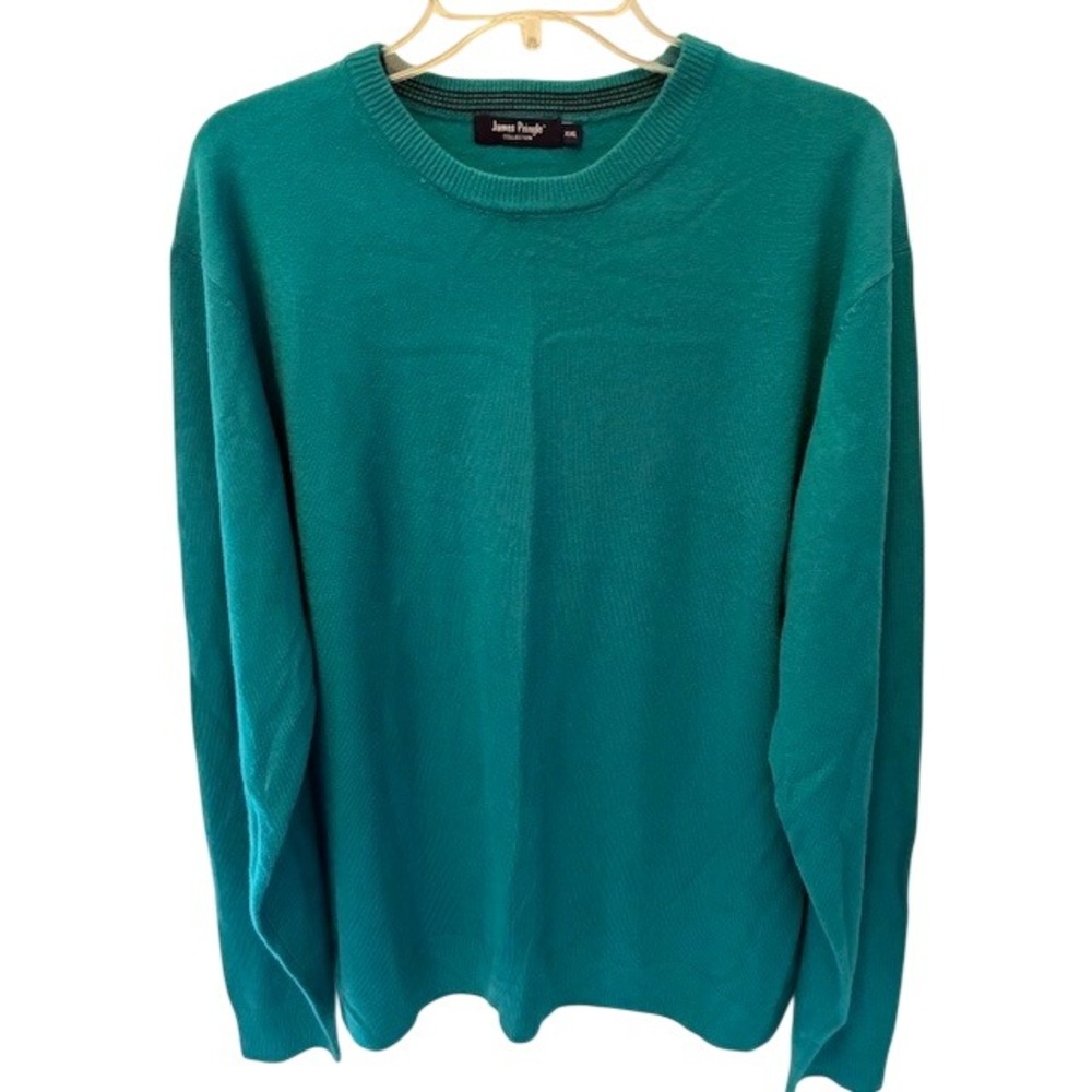 James Pringle‎ Crewneck Sweater Mens XXL Teal Excellent Acrylic Knit Pullover - Picture 2 of 5